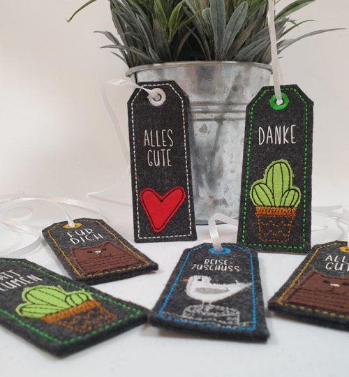 Geschenkanhänger mit Geldeinsteckfach