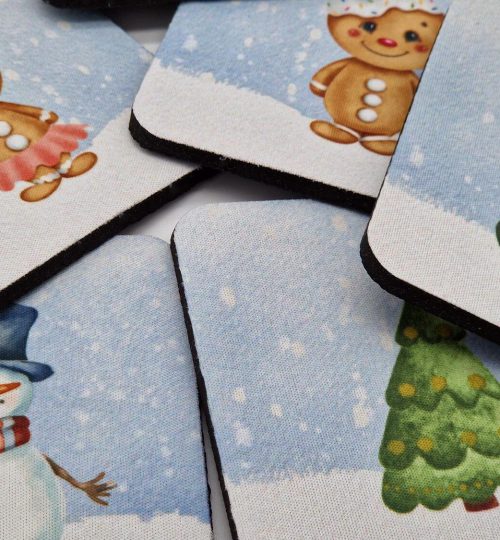 Untersetzer Winter/X-Mas, ca. 9x9 cm